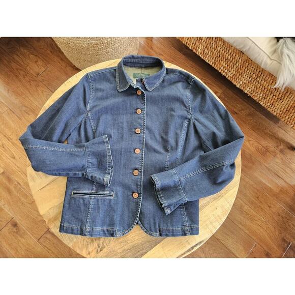 Ralph Lauren LRL Denim Jean Jacket Women's 12 Flared Sleeves Preppy Retro - Picture 10 of 11